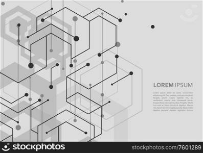 Geometric abstract background with hexagons structure. Geometric abstract background with hexagons