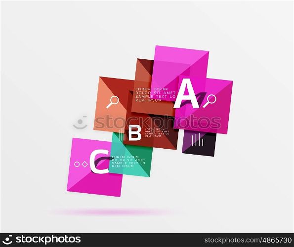 Geometric abstract background with option infographic. Vector template background for workflow layout, diagram, number options or web design