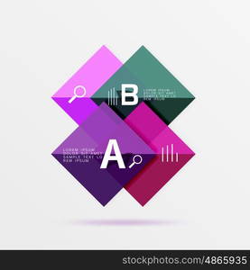 Geometric abstract background with option infographic. Vector template background for workflow layout, diagram, number options or web design