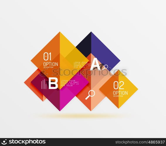 Geometric abstract background with option infographic. Vector template background for workflow layout, diagram, number options or web design