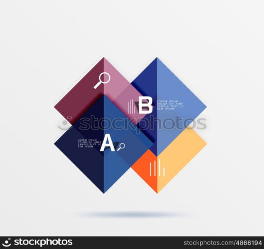 Geometric abstract background with option infographic. Vector template background for workflow layout, diagram, number options or web design