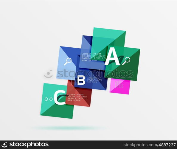 Geometric abstract background with option infographic. Vector template background for workflow layout, diagram, number options or web design