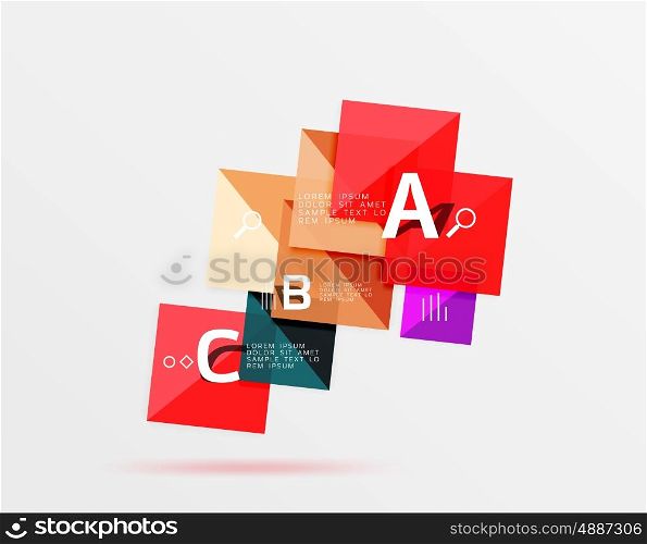Geometric abstract background with option infographic. Vector template background for workflow layout, diagram, number options or web design