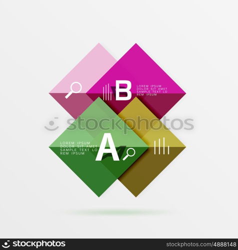 Geometric abstract background with option infographic. Vector template background for workflow layout, diagram, number options or web design