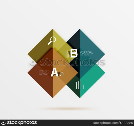 Geometric abstract background with option infographic. Vector template background for workflow layout, diagram, number options or web design