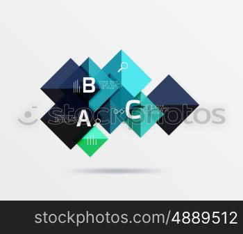 Geometric abstract background with option infographic. Vector template background for workflow layout, diagram, number options or web design