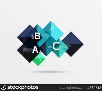 Geometric abstract background with option infographic. Vector template background for workflow layout, diagram, number options or web design