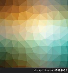 Geometric abstract brown and blue low-poly paper background. Vector with transparency.