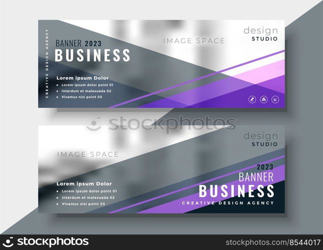 geometric abstract business banners design