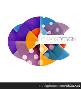 Geometric abstract composition - circles layout. Geometric abstract composition - circles layout with light effects