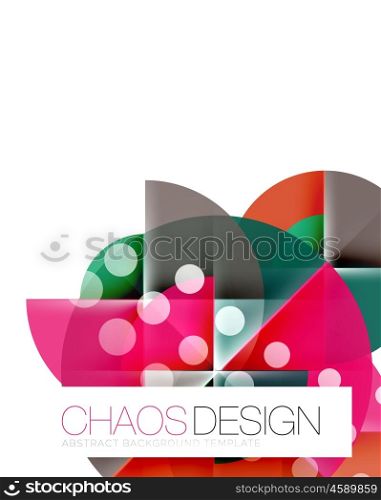 Geometric abstract composition - circles layout. Geometric abstract composition - circles layout with light effects