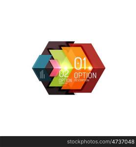 Geometric abstract composition with text and options. Geometric vector abstract composition with text and options for workflow layout, diagram, number options or web design