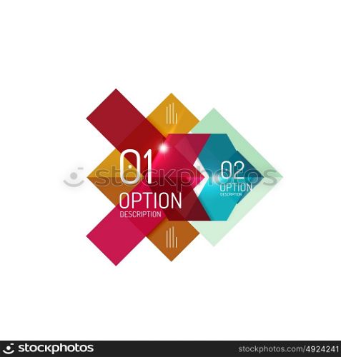Geometric abstract composition with text and options. Geometric vector abstract composition with text and options for workflow layout, diagram, number options or web design