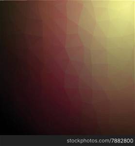 Geometric abstract dark brown low-poly paper background. Vector with transparency.