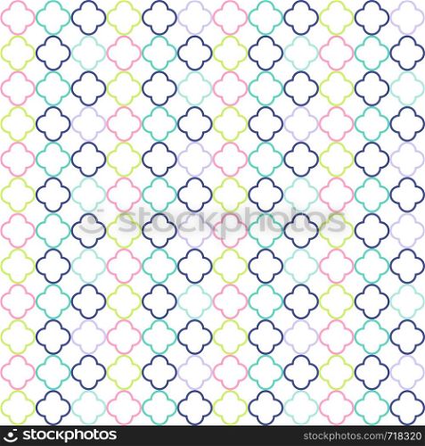 Geometric abstract floral pattern.