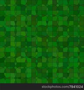 Geometric Abstract Green Background. Green Circle Pattern.. Green Background