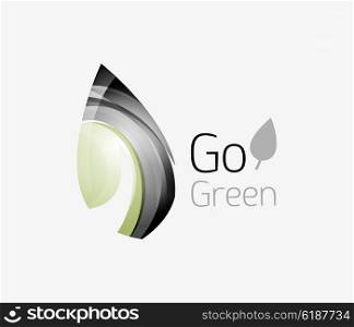 Geometric abstract leaf business logo. Geometric abstract leaf business logo. Vector illustration