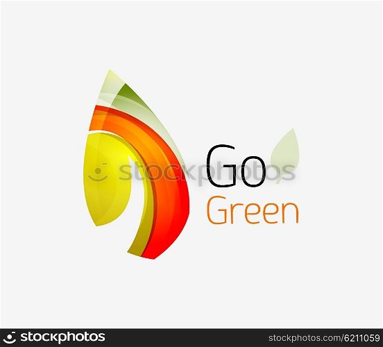 Geometric abstract leaf business logo. Geometric abstract leaf business logo. Vector illustration