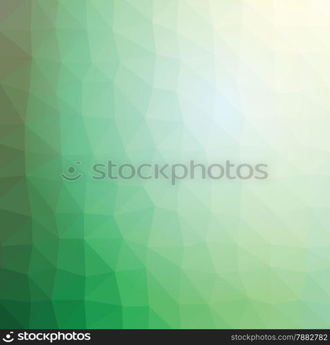 Geometric abstract light green low-poly paper background.