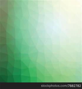 Geometric abstract light green low-poly paper background.