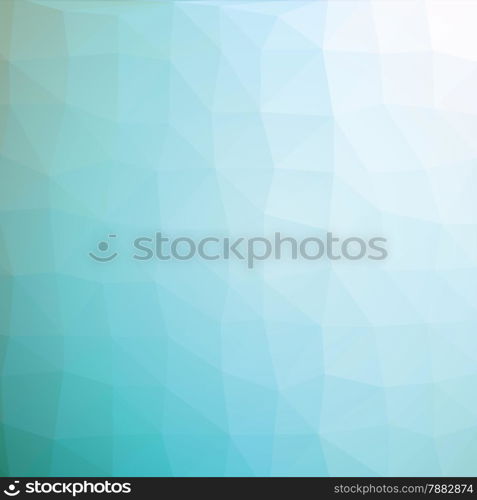 Geometric abstract light turquise low-poly paper background.