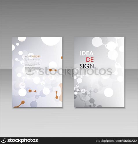 Geometric abstract modern colorful brochure templates, design elements, molecule background.