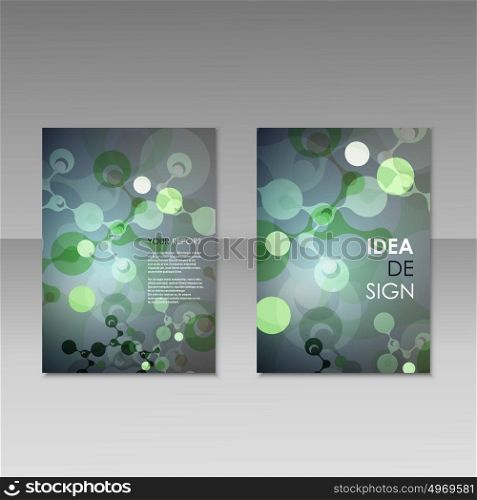 Geometric abstract modern colorful brochure templates, design elements, molecule background. Geometric abstract modern colorful brochure templates, design elements, molecule background.