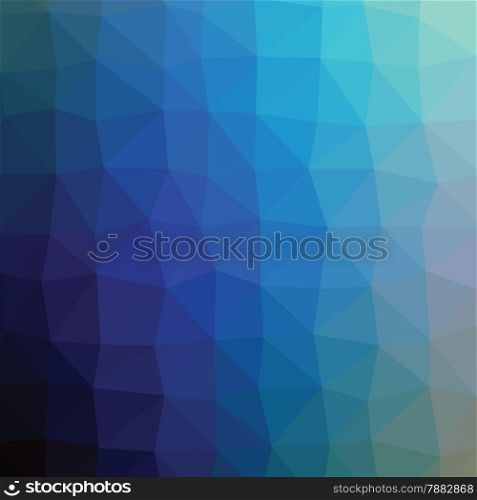 Geometric abstract navy light turquise low-poly paper background.