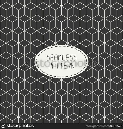 Geometric abstract seamless cube pattern vector image