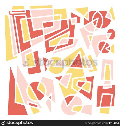 Geometric abstract shapes. Colorful isolated elements for modern decoration. Geometric abstract shapes. Colorful isolated elements for modern decoration.
