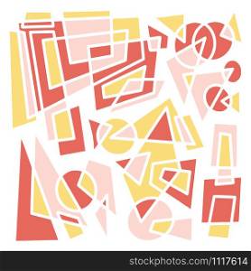 Geometric abstract shapes. Colorful isolated elements for modern decoration. Geometric abstract shapes. Colorful isolated elements for modern decoration.