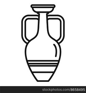 Geometric amphora icon outline vector. Ancient vessel. Art shape. Geometric amphora icon outline vector. Ancient vessel