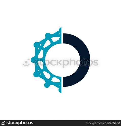 geometric and technology logo template