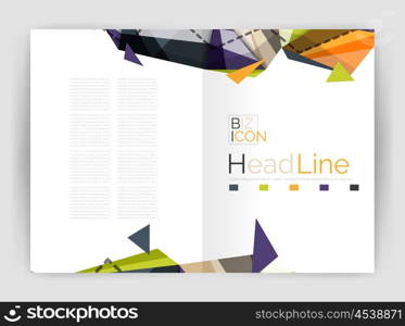 Geometric annual report business template, flyer or brochure layout