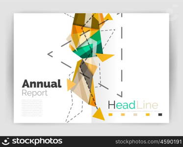 Geometric annual report business template, flyer or brochure layout