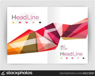 Geometric annual report business template, flyer or brochure layout