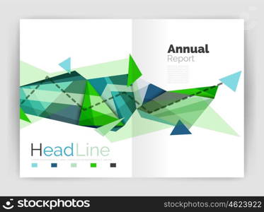 Geometric annual report business template, flyer or brochure layout