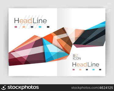 Geometric annual report business template, flyer or brochure layout