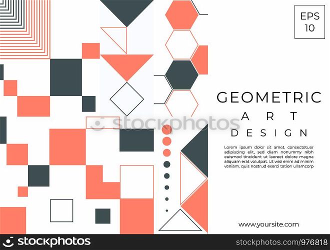 Geometric art design modern element shape with space for your text. vector illustration