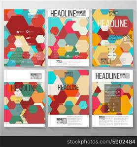 Geometric background, abstract hexagonal pattern vector. Business vector templates for brochure, flyer or booklet.