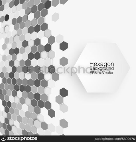 Geometric background, abstract hexagonal retro pattern vector