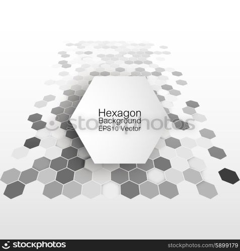 Geometric background, abstract hexagonal retro pattern vector