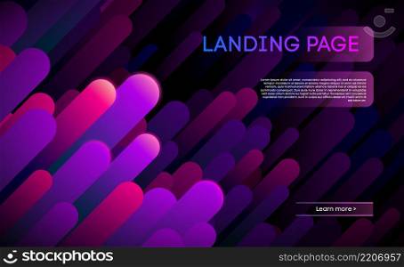 Geometric background flat layout template on purple gradient backdrop. Modern style future poster template. Graphic design element with geometric shape. Modern template vector design. EPS 10.
