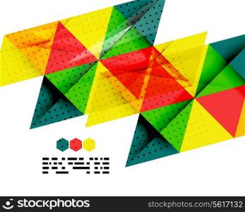Geometric background in Brazil flag concept. Abstract shapes isolated on white - book, brochure cover design