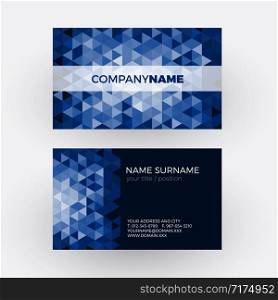 geometric background, mosaic of triangles and glass. vector professional business card