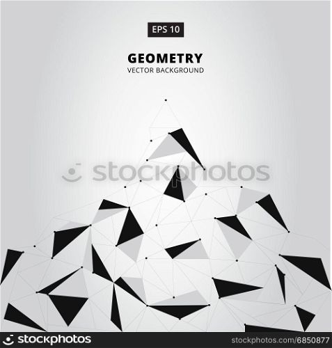 Geometric background pattern mountain design silhouette. Black line vector illustration