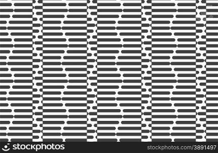 Geometric background with black and white stripes. Seamless monochrome pattern with zebra effect.Alternating black and white cut hexagons.