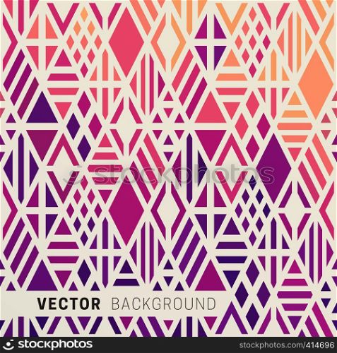 Geometric background with multicolor rhombuses. Gradient pattern with rhombs. Geometric colored background