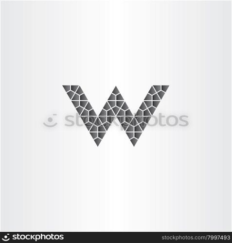 geometric black letter w vector logo icon symbol shape