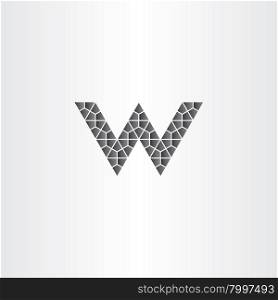geometric black letter w vector logo icon symbol shape
